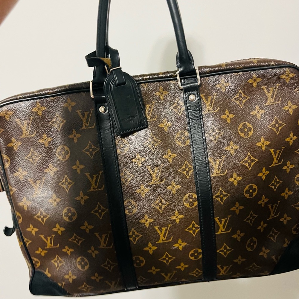 SOLD‼️Louis Vuitton Black and Brown Monogram Duffel Bag